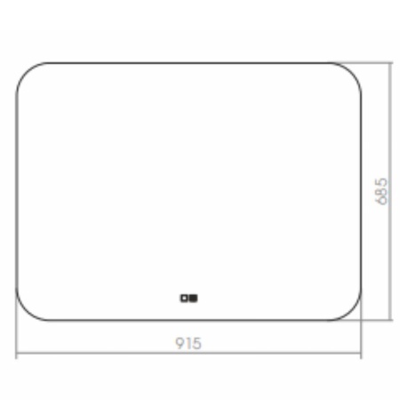 Зеркало Silver Mirrors Pallada 915x685 LED-00002342 со встроенным светильником, сенсорный выключатель, подогрев