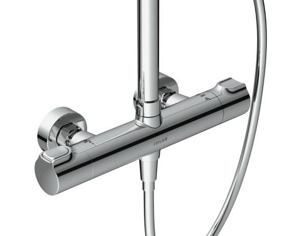 Душевая система Cersanit ODRA, смеситель термостатический, 3 режима шланг 150 PVC, 63069