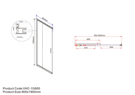 Душевой уголок Vincea Garda VSS-1G8012CH, 1200*800, хром, стекло шиншилла