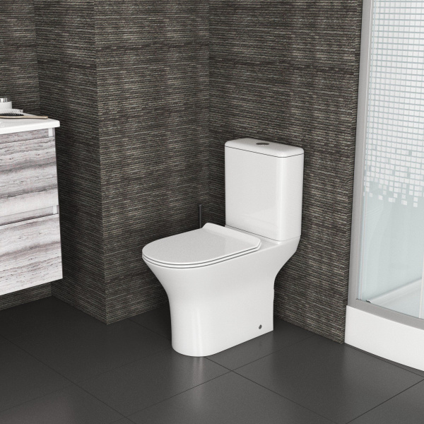 Унитаз Grossman GR-4443S (640х350х830) напольный безободковый с тонкой крышкой