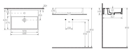 Раковина Isvea Purita 60 см накладная цвет белый 10PL50060SV