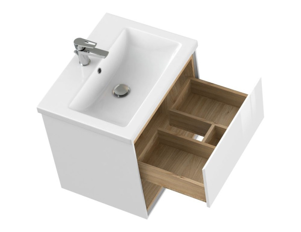 Тумба под раковину подвесная Cersanit LOUNA 60 для COMO 60 белый, 64070