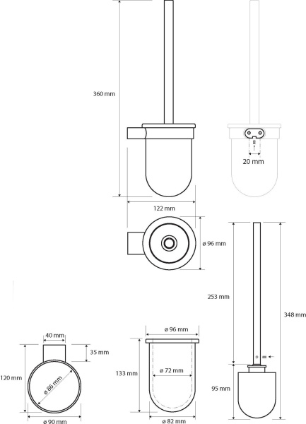 Ёршик Bemeta Organic 157113141 подвесной