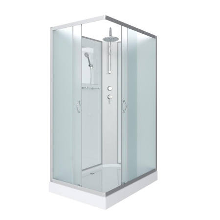 Душевая кабина Niagara Classic NG-43185-14QBKT 110х80х210-240, низкий поддон 13 см, стекло матовое