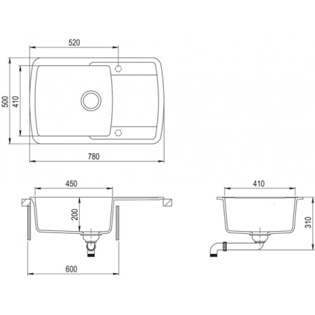 Кухонная мойка AquaSanita Lira SQL 101 AW 601