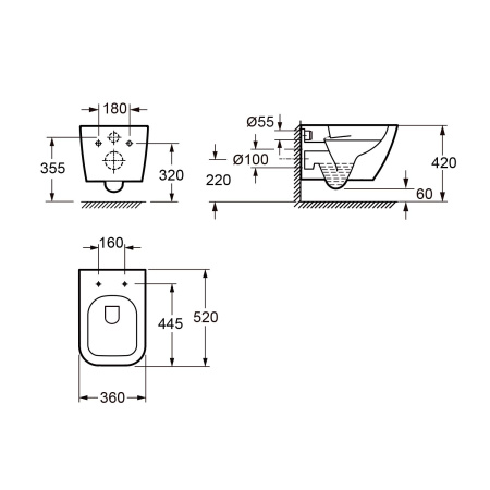 Безободковый подвесной унитаз в наборе 2 в 1: чаша подвесного унитаза, быстросъемное сиденье микролифт, цвет матовый белый Wellsee Pure BY Wellsee 182603001