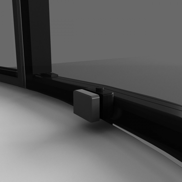 Душевое ограждение  Niagara Nova  NG-2827-34BLACK (100*100*195) полукруг, двери раздвижные