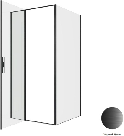 Душевой уголок Allen Brau Priority 100x100 3.31030.BBA + 3.31048.BBA черный браш