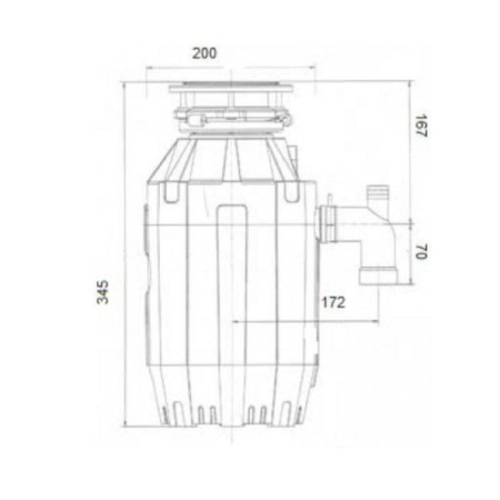 Измельчитель пищевых отходов бытовой Bone Crusher 810 AS