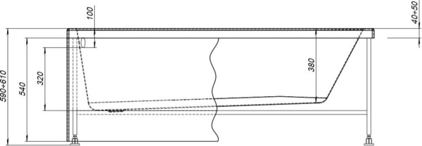 Каркас сварной для акриловой ванны Aquanet Light 160x70