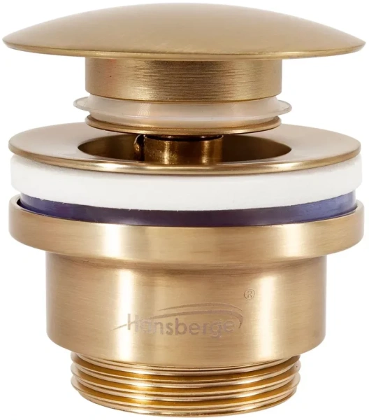 Донный клапан для раковины Hansberge H107 Золото матовое