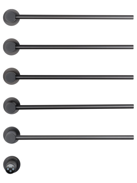 Полотенцесушитель электрический встраиваемый WONZON & WOGHAND, Темный графит (WW-A355-GM)