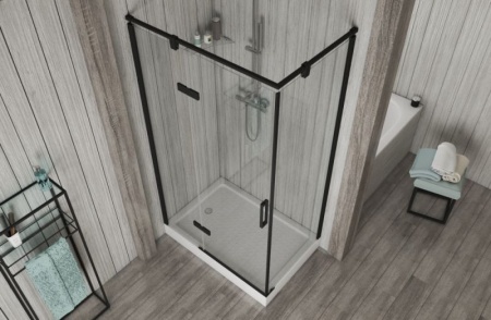 Душевой уголок BRAVAT BLACKLINE L-open 800х1200х1950 BS120.3112AB