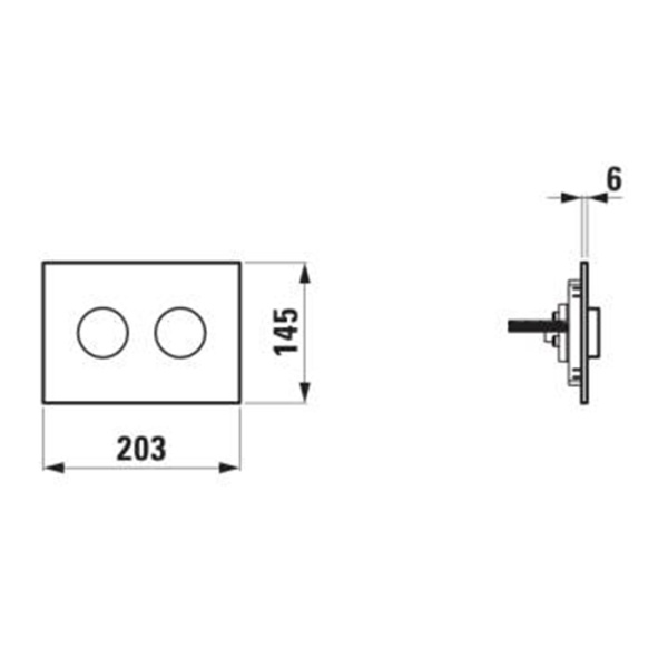 Laufen INEO GROOVE Клавиша смыва, цвет: черный матовый 9.0011.7.716.000.1