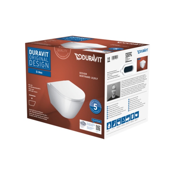 Duravit D-Neo Унитаз подвесной в комплекте с сиденьем Soft Close 45770900A1