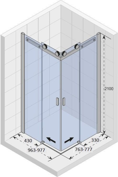 Душевой уголок Riho Baltic B207 100х80 GE1001800