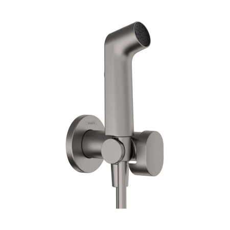 Hansgrohe Гигиенический душ S 1jet EcoSmart+ со смесителем (требуется скрытая часть) шлифованный черный хром 29232340