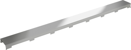Пластиковый сливной канал PlastBrno Design 5 SZE5391 с решеткой и рамкой из нержавеющей стали 5, L=390 мм, сухой затвор