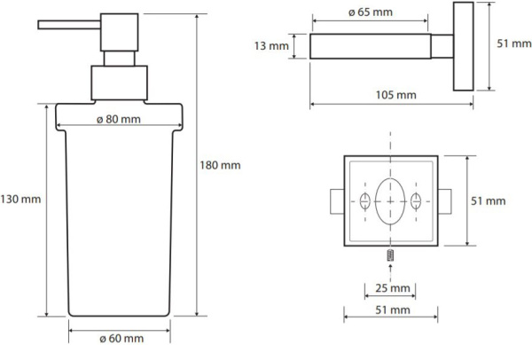 Дозатор для жидкого мыла Bemeta Beta 132109017