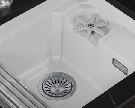 Мойка для кухни Granula Kitchen Space Rinzer 5505RU арктик, 55х45 см, прямоугольная