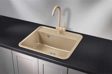 Мойка для кухни Granula Standart 5601 бежевый, 56х50 см, прямоугольная