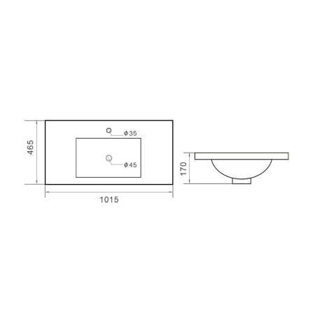 Orange RA031000W раковина встраиваемая белая, санфарфор