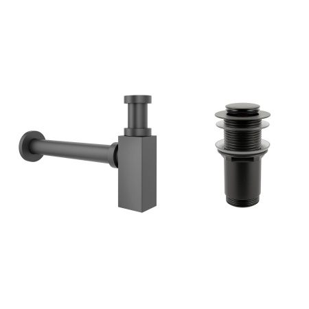 Комплект 3 в 1 Lavinia Boho Bathroom Sink 21520233: накладная фарфоровая раковина 40 см, металлический сифон, донный клапан