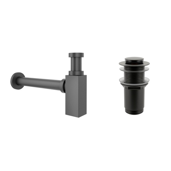 Комплект 3 в 1 Lavinia Boho Bathroom Sink 21520071: накладная фарфоровая раковина 54 см, металлический сифон, донный клапан