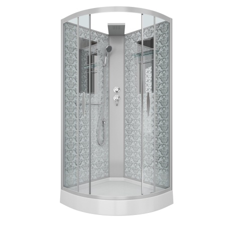 Душевая кабина Niagara Luxe NG-7715WBK 90x90х210, низкий поддон, стенки белые, без крыши