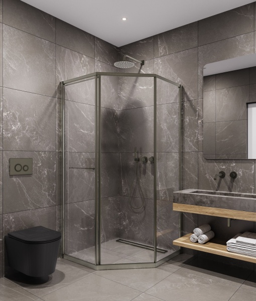 Timo Душевой угол TTSS-100/13C-8R, раздвиж 1000*1000*2000, проф никель, стекло проз 8 мм