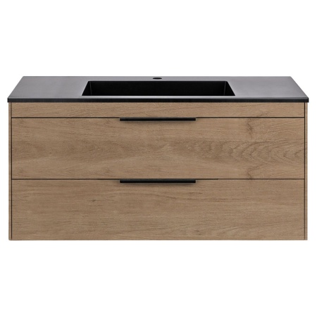 Тумба под раковину Vincea Chiara 2D 1000 подвесная, 2 выкатных ящика soft-close, N.Oak
