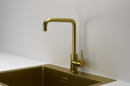 Смеситель для кухни Granula Kitchen Space 7110 золото сатин
