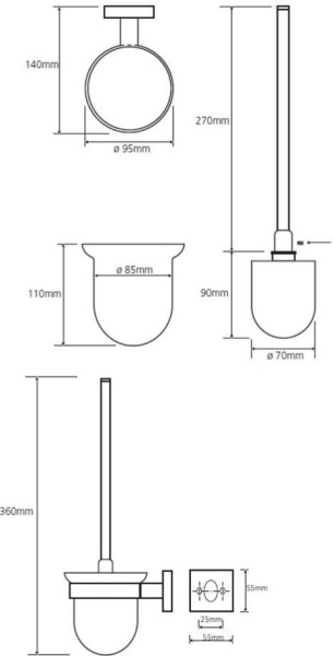 Ершик для унитаза Bemeta Beta 132113017