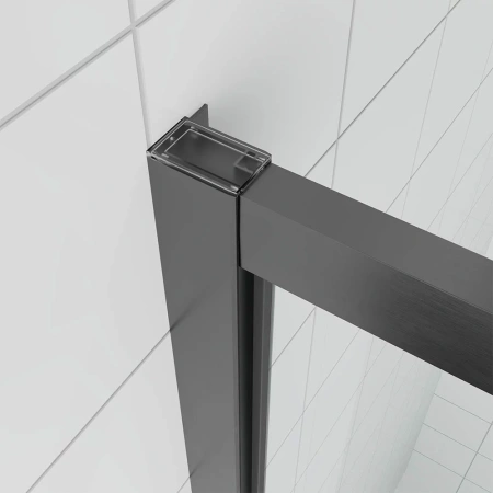Душевая дверь Veconi Ottimo P20 GR, 1100x1900, графит брашинг, стекло прозрачное
