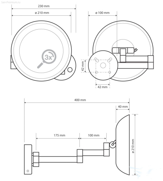 Косметическое зеркало Bemeta 116101802