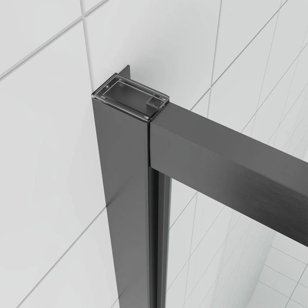 Душевая дверь Veconi Ottimo P20 GR, 1200x1900, графит брашинг, стекло тонированное матовое