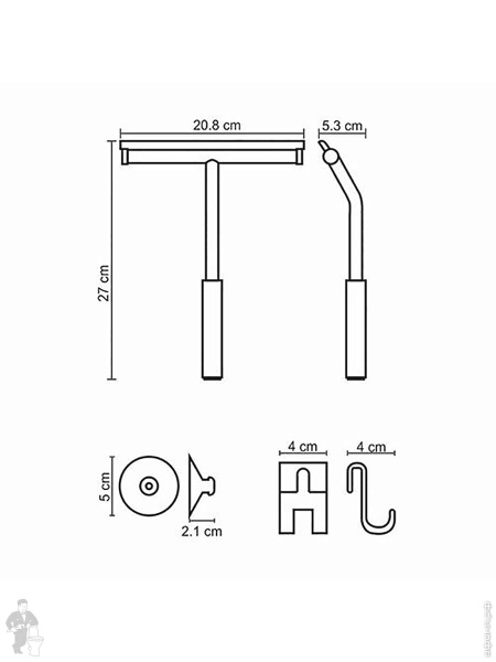 Скребок для душевой кабины WasserKRAFT K-211BRUSHED GOLD