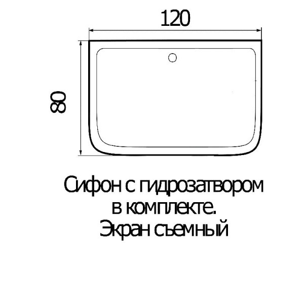 Поддон душевой Wemor 120/80/24 S прямоугольный 1200x800x240 мм