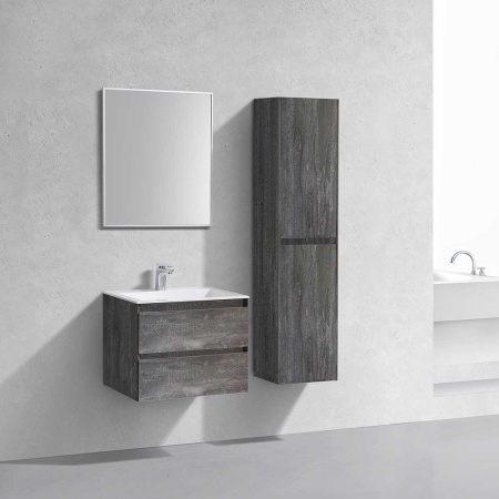 Тумба под раковину Vincea Luka 600 подвесная, 2 выкатных ящика soft-close, G.Stone
