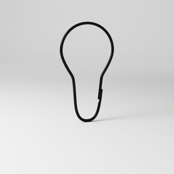 Набор колец для шторы в ванную комнату Iddis, черный RINMBL0i15