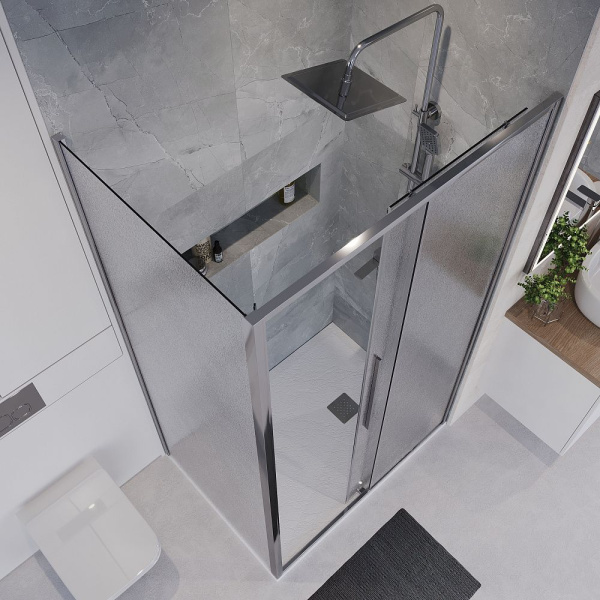 Душевое ограждение Niagara Nova NG-65-14CH-CH80-34 (140*80*195) прямоугольник, двери раздвижные