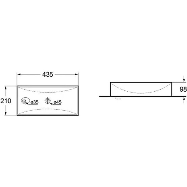 Раковина керамическая, накладная/подвесная (черная матовая) SantiLine SL-2009RMB