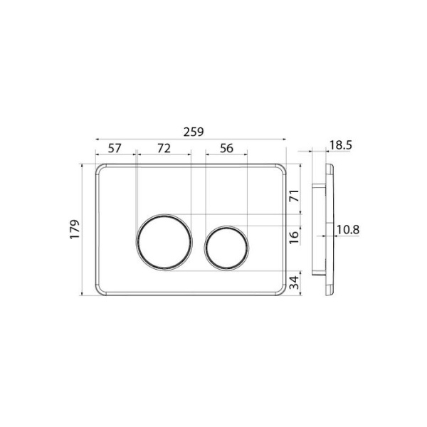 Клавиша смыва IDDIS чёрная Unisteel 001 UNS01MBi77