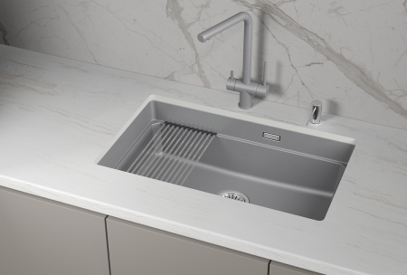 Мойка для кухни Granula Kitchen Space 7303iU алюминиум, 73х45 см, прямоугольная