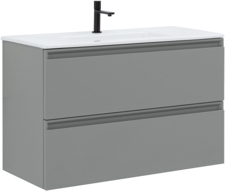Тумба с раковиной Allen Brau Eclipse 100 1.E1003.PGM платина матовый