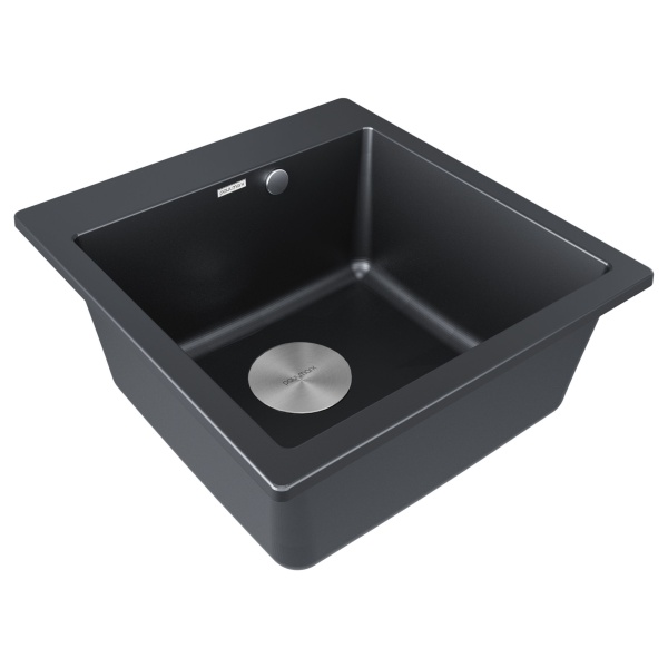 Мойка KANTE 50, IT-GRANIT, PM105152-BLM, черный, 510х520, Paulmark
