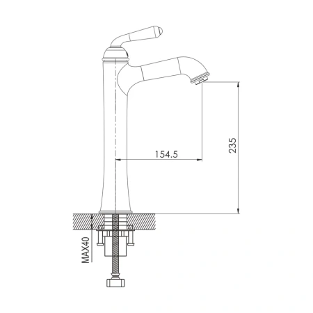 Смеситель для раковины высокий Rose R02Q R0211Q, бронза