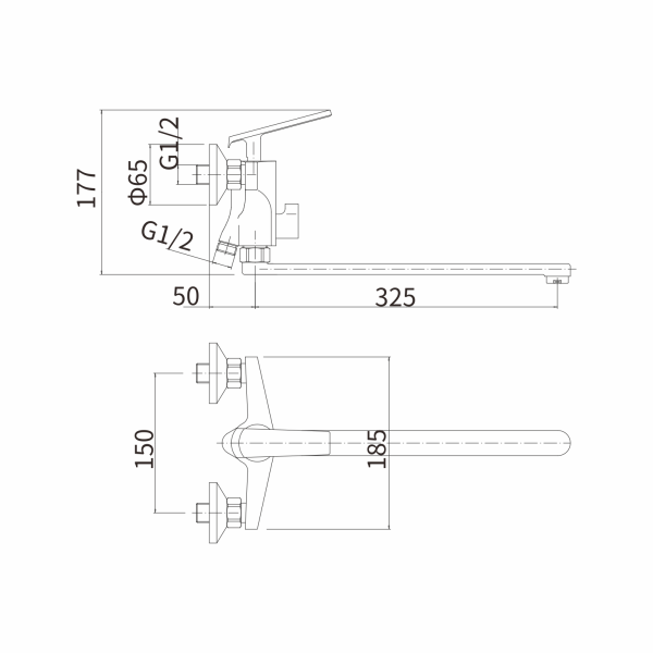 Смеситель для ванны FASHUN A2281-8, белый