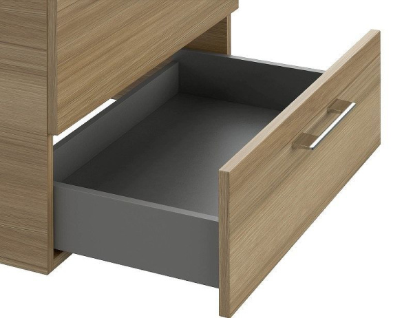 Тумба с умывальником подвесная Cersanit LARA 70 с COMO 70 орех, 64136 + S-UM-COM70/1-w