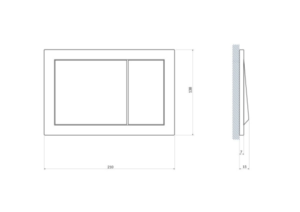 Кнопка Cersanit ENTER для LINK PRO/VECTOR/LINK/HI-TEC пластик хром матовый, P-BU-ENT/Cm